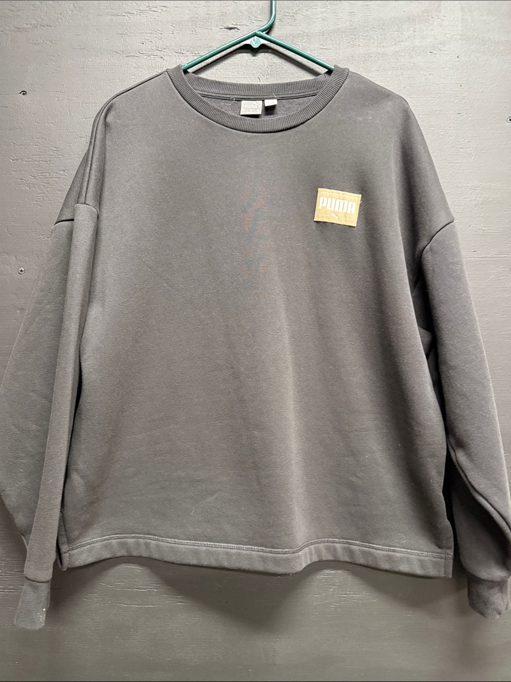 Puma Crewneck Sweatshirt - Charcoal with Gold Patch